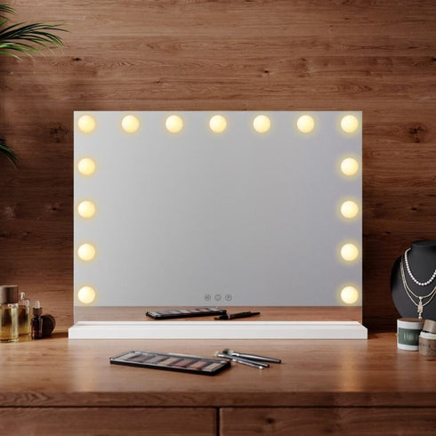 Pleun 15 LED Bulbs Smart Touch Control Makeup Mirror