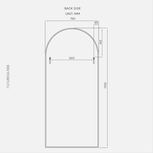 Apsel Arch White Wall Mirror