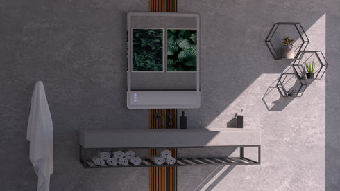 Dario Rectangle Antifog 3 Colour LED Frontlit and Backlit Bathroom Mirror With Optional Bluetooth