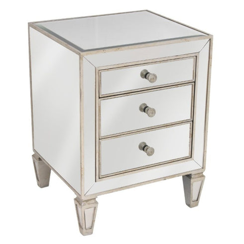 Catarina Mirrored Bedside Table