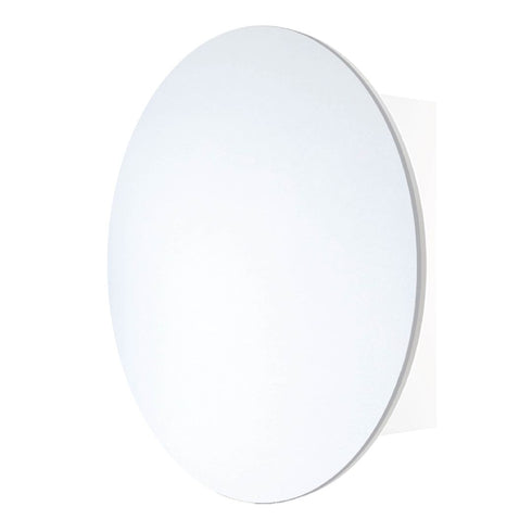 Militon Bathroom Round White Mirror Cabinet