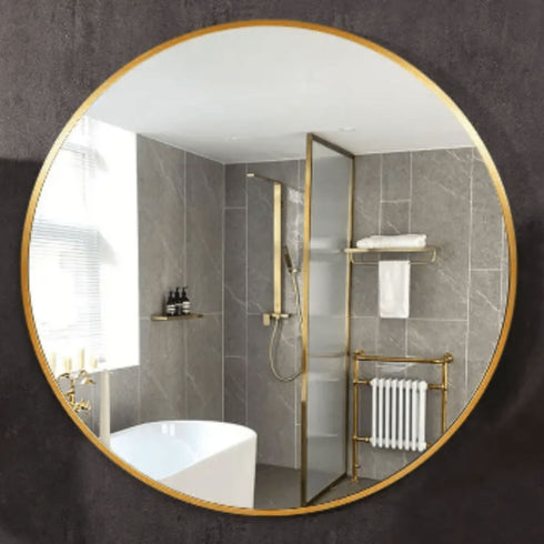 Kiora Rose Gold Round Wall Mirror