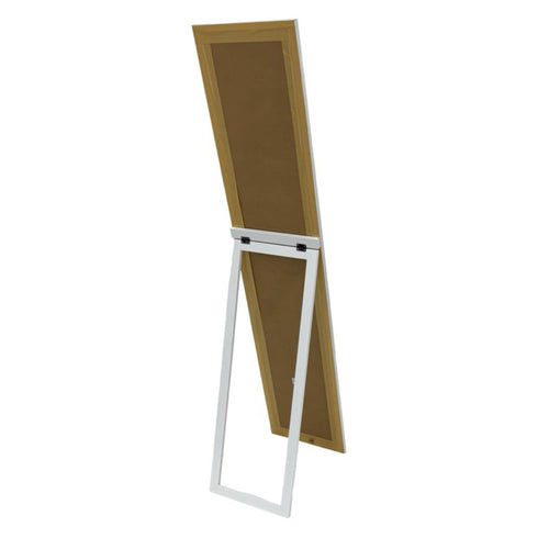 Garnet Slim Full Length Standing Mirror - White Frame Freestanding Bedroom Mirror