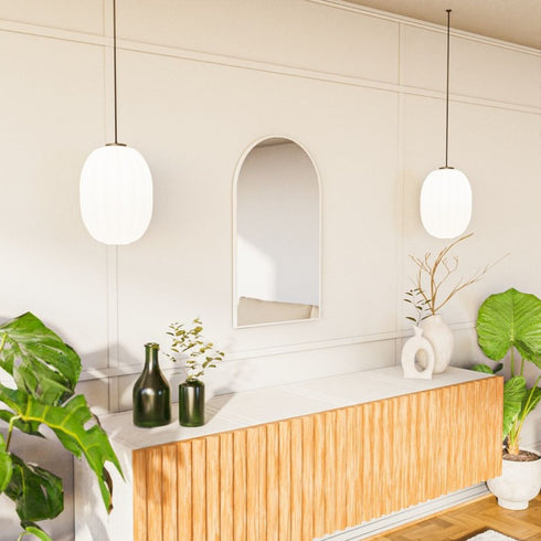 Aiva Arch White Wall Mirror