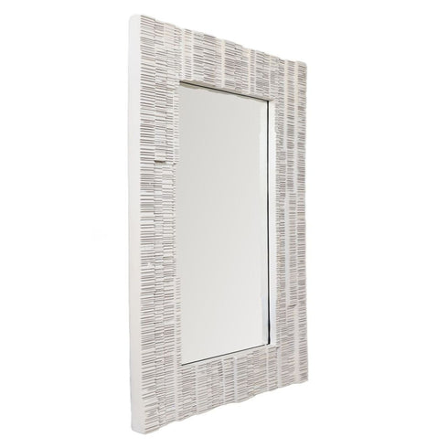 Dani White Wall Mirror side view