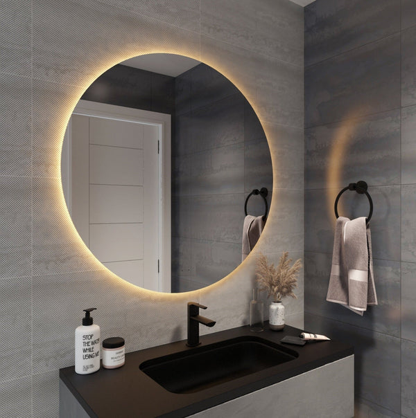 Alessio Antifog Backlit 3 Colour LED Round Bathroom Mirror With Wave Motion Sensor