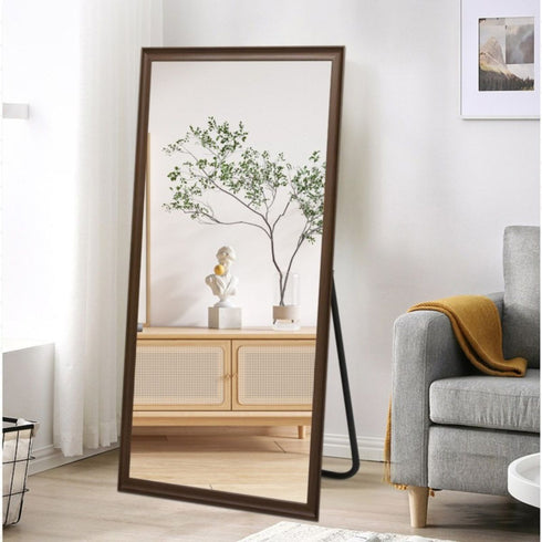 Simon Walnut Frame Freestanding Mirror - Full Length Wall Mirror