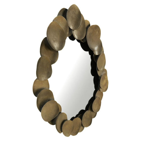 Haidee Gold Round Wall Mirror
