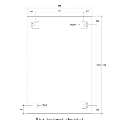 Sierra Bathroom Wall Mirror with Sandblasted Border