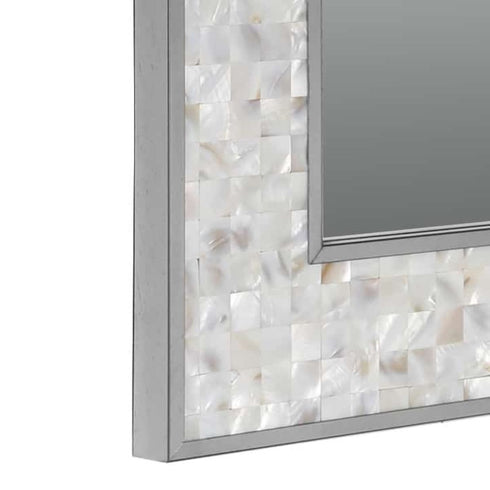 Alinta Brushed Stainless Steel Frame Silver Wall Mirror