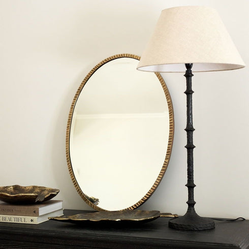 Mariselle Gold Oval Wall Mirror