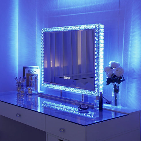 Wilgara Crystal Diamond LED Vanity Mirror
