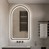 Byron Arched Frosted LED Black Wall Mirror