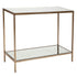Cocktail Mirrored Console Table Antique Gold