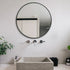 Elun Black Round Wall Mirror