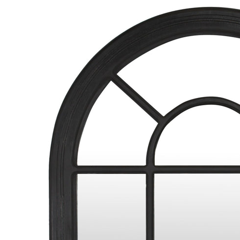 Agathon Arched Black Wall Mirror - Large Full Length Mirror