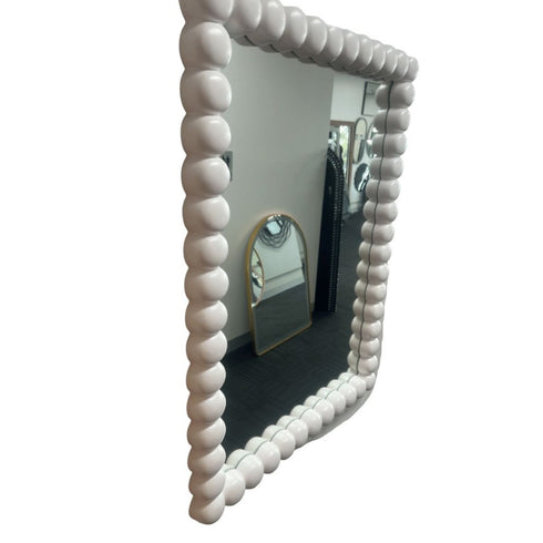 Warrin PU Frame White Wall Mirror
