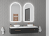 Aurelio Antifog Arch Shaped 3 Colour Backlit LED Bathroom Mirror With Optional Bluetooth