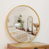Allira Wood Round Wall Mirror