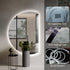 Kirribilli Frameless Right Cut Moon Anti Fog Backlit LED Wall Mirror