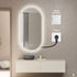 Maria Oval Frontlit LED Gold Bathroom Wall Mirror