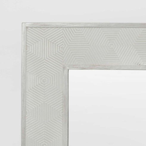 Vaness Square White Wall Mirror