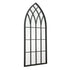 Romilly Cathedral Arch Black Wall Mirror - Gothic Window Style Decorative Mirror