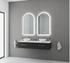 Aurelio Antifog Arch Shaped 3 Colour Backlit LED Bathroom Mirror With Optional Bluetooth