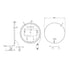 Meeray Anti-fog 3 Colour LED Round Bathroom Mirror - Matte Black Frame With Wave Motion Sensor