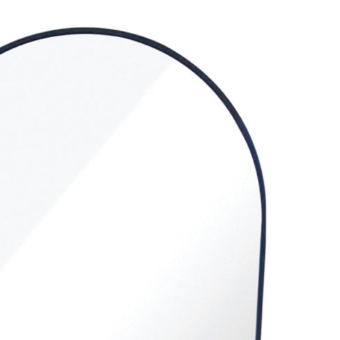 Ronan Black Aluminium Arch Floor Mirror with Stand