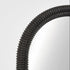 Side view of Flora Arched Black Mirror, 6.5cm depth, slim frame design