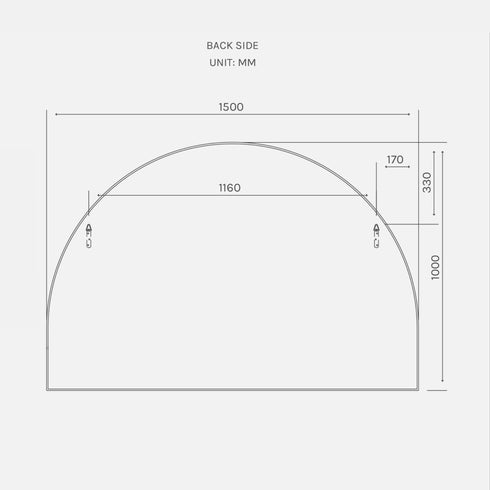 Apsel Arch Brushed Nickel Wall Mirror