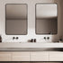 Malen Round Corners Black Wall Mirror