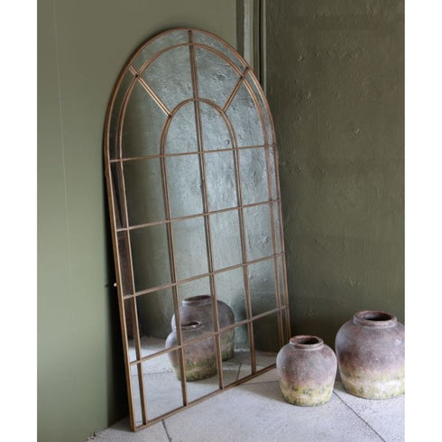 Nila Arched Gold Wall Mirror