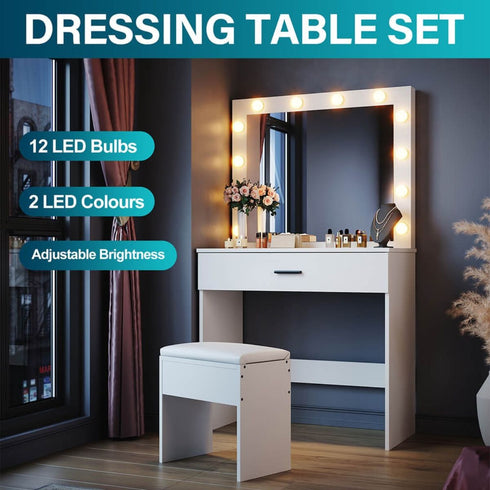 Crisial LED Dressing Table Vanity Set