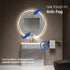 Banksia Frameless Frosted Antifog Right Cut Moon Frontlit LED Wall Mirror