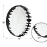 Kalen Black Metal Round Wall Mirror