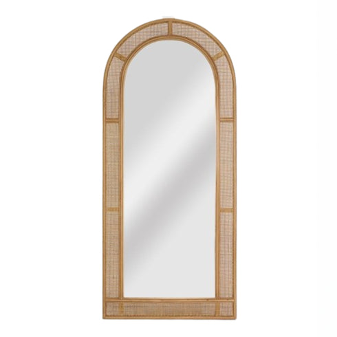 Isola Arched Rattan Wall Mirror