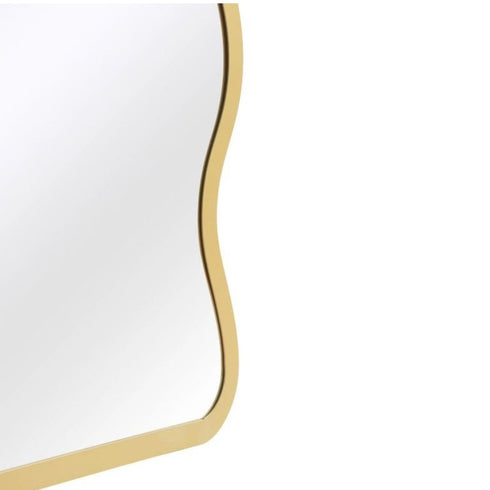 Blake Wavy Full Length Irregular Gold Wall Mirror - Modern Decorative Mirror