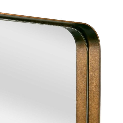Olive Brass Square Wall Mirror