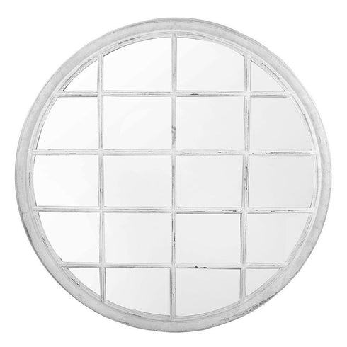 Mia Window Style Round Mirror