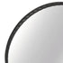 Side view of Loen Black Round Wall Mirror highlighting rope-twist frame