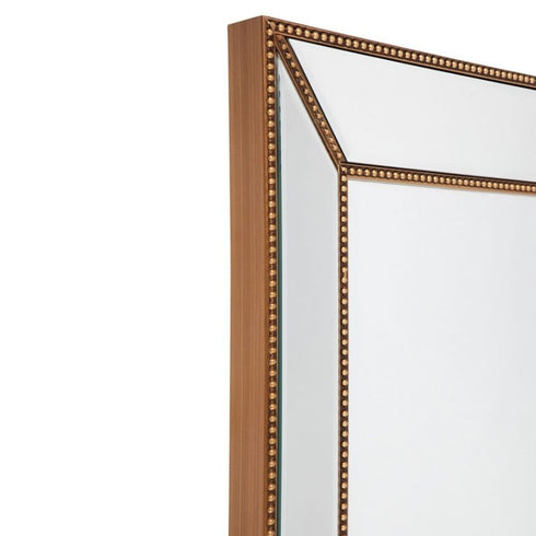 Zeta Gold Beaded Frame Wall Mirror