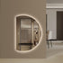 Brunswick Frameless Left Cut Moon Anti Fog Backlit LED Wall Mirror