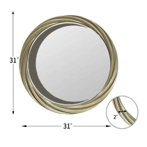 Mirae Silver Round Wall Mirror
