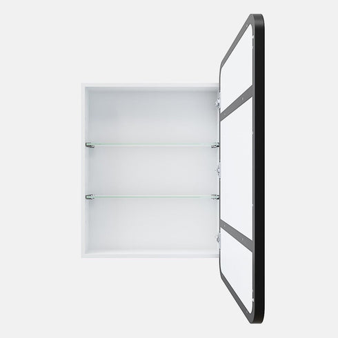 Amelia Rectangle Black Mirror Cabinet