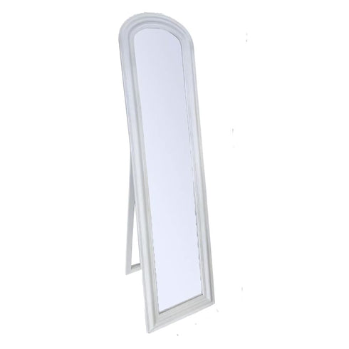 Lovella Arched White Standing Mirror