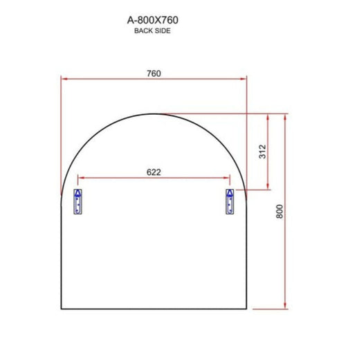 Ford Brushed Brass Arch Wall Mirror