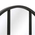 Ella Arched Large Black Wall Mirror - Multi-Pane Grid Design