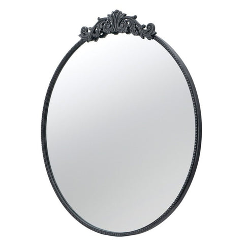 Beatrice Round Wall Mirror Black